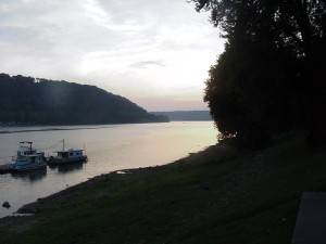 The Ohio River, Madison, Indiana.  August, 2008.