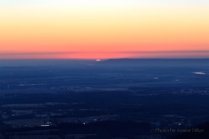 The sun making its first appearance across the Arkansas River valley.  February 27, 2014.